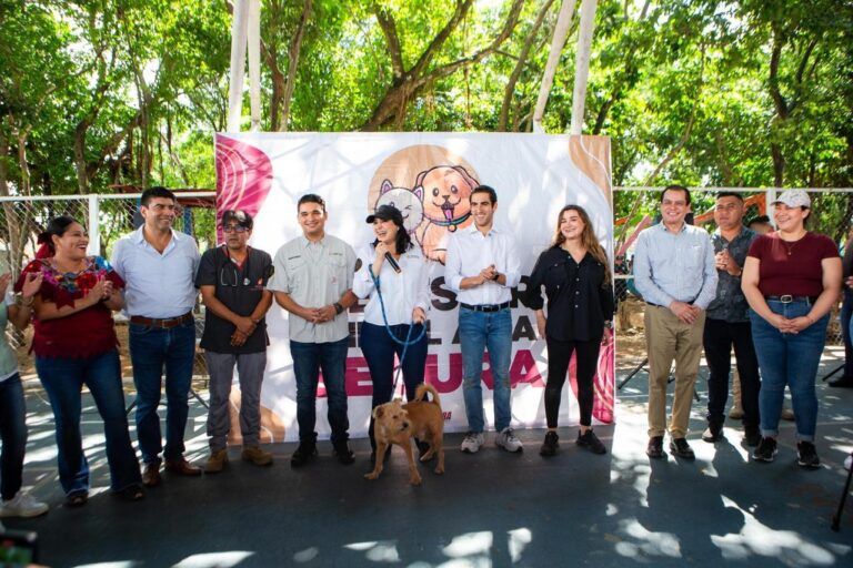 Estefanía Mercado y Eugenio Segura realizan jornada de bienestar animal en Playa del Carmen